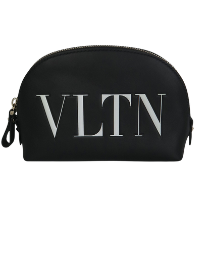 Valentino Logo Cosmetics Pouch, front view